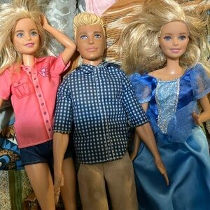Barbie & Ken dolls 2014 2012 2015 with outfits all three in the set
